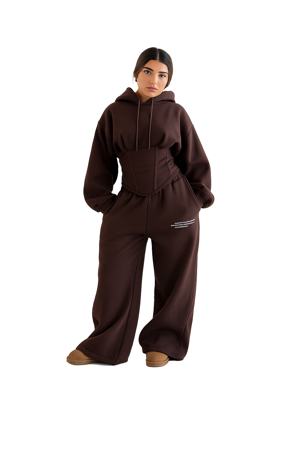 Cotton Melton Tracksuit Set