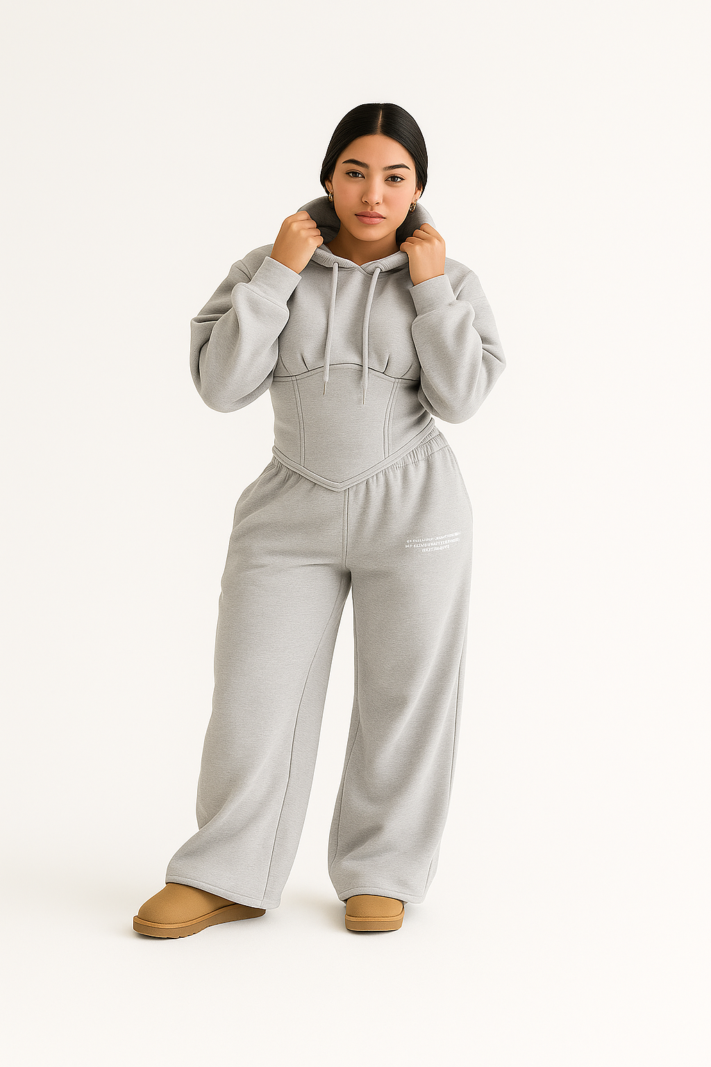 Cotton Melton Tracksuit Set